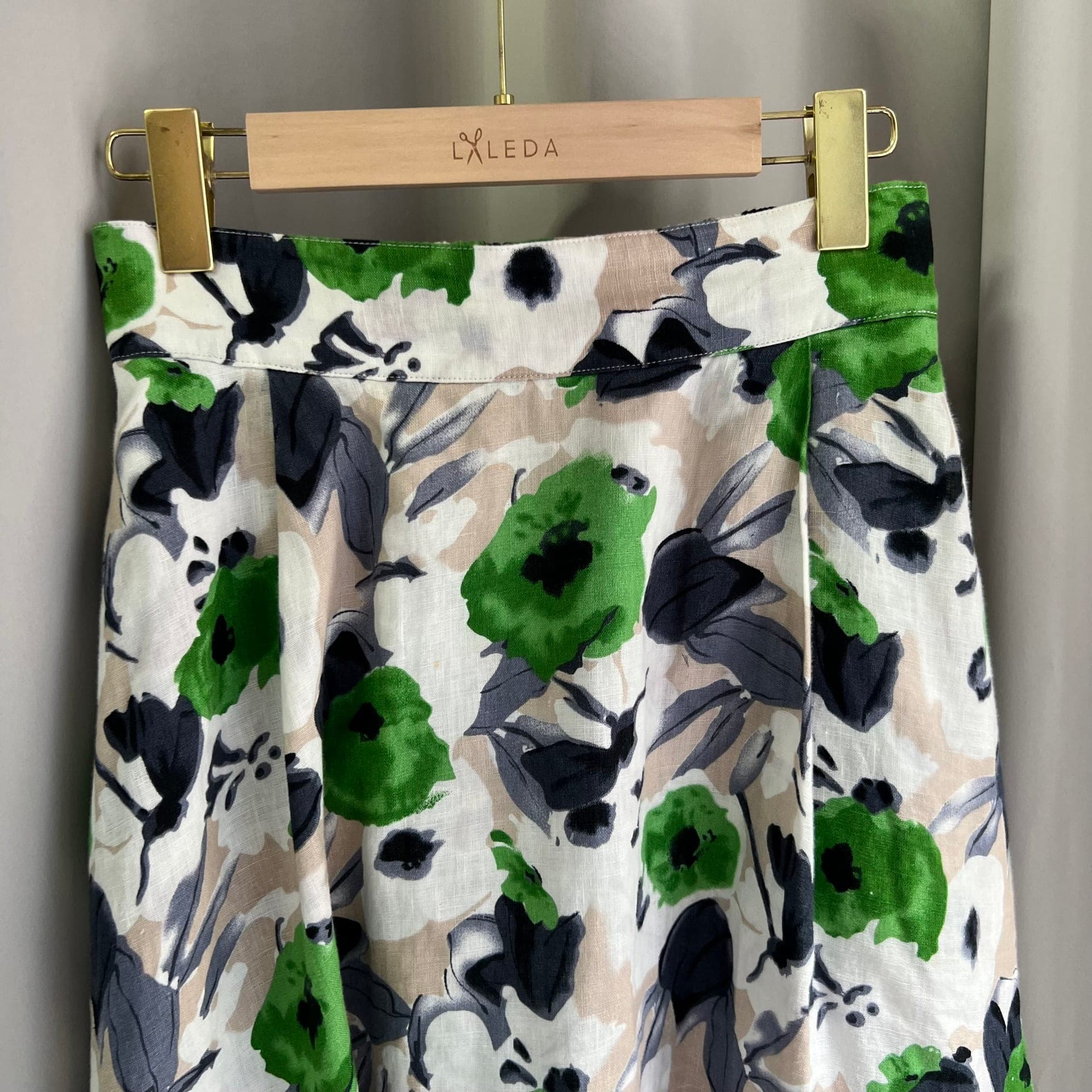 Mint green cotton sundress with eyelet embroidery