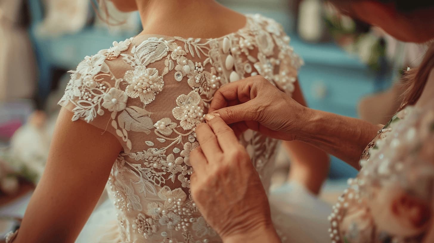A garment being altered at the LALEDA atelier