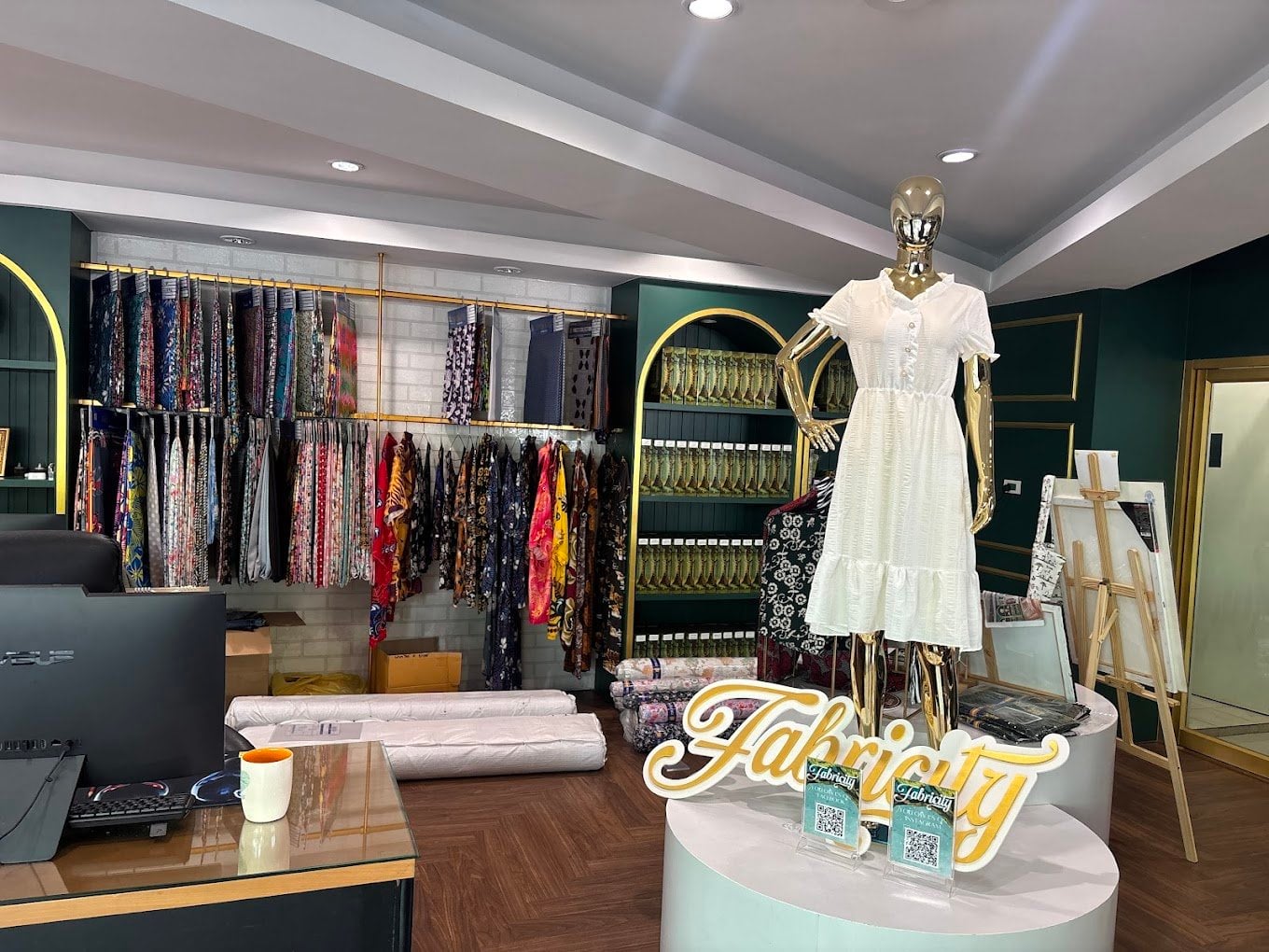 Front entrance of Fabricity fabric store on Songwat Road, Bangkok