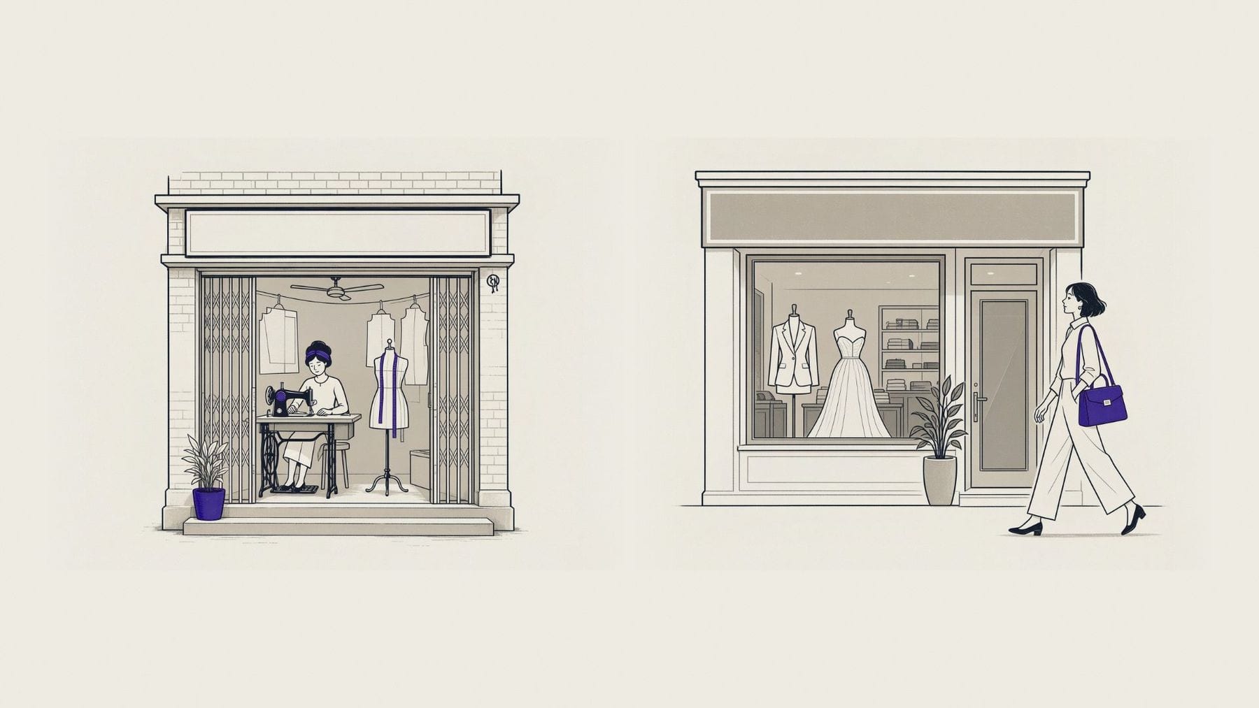 Illustration of the LALEDA shophouse and the atelier window on Rama 4