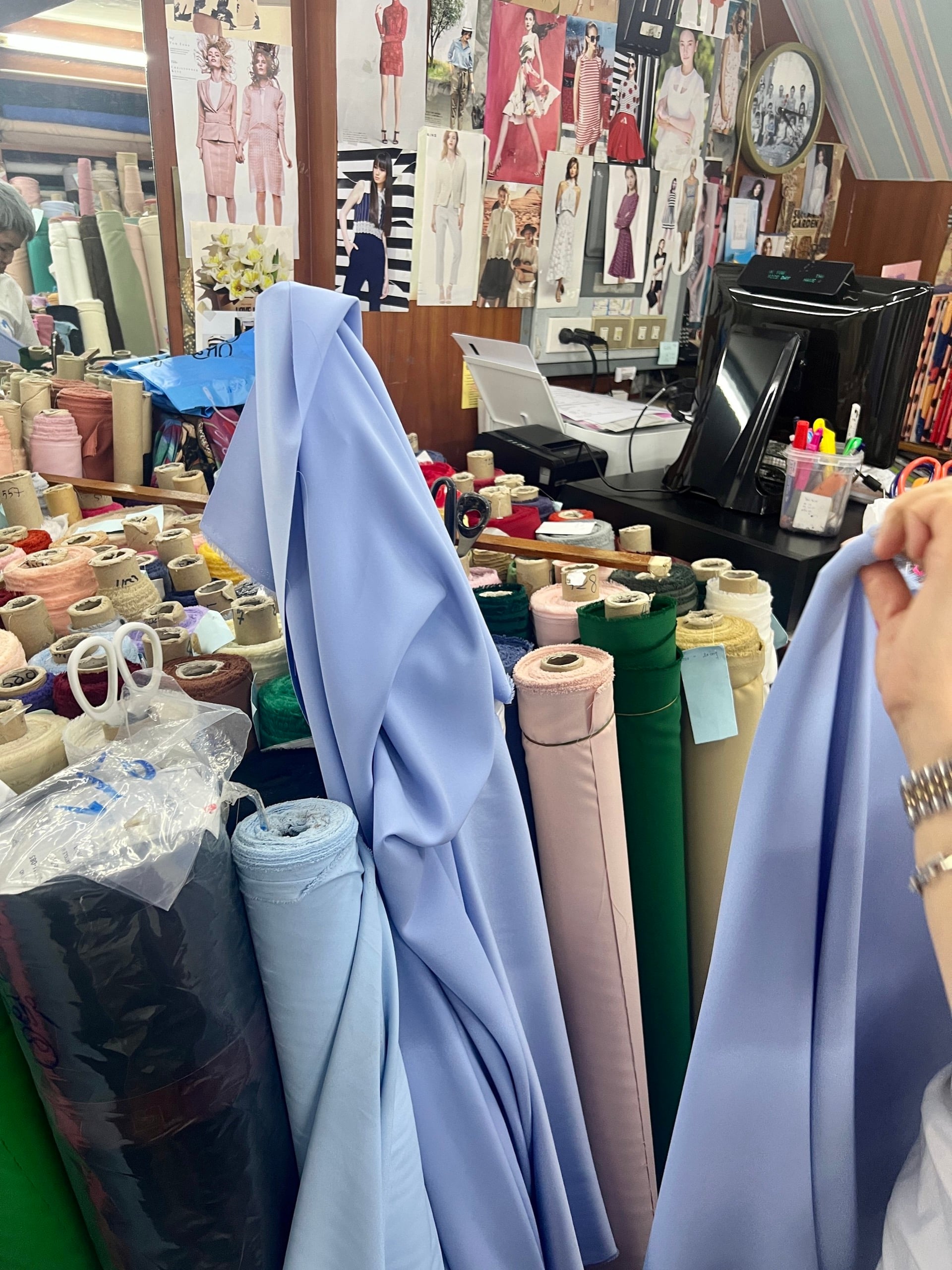 Hieng Yoo Huat fabric store at the Asok intersection, Bangkok