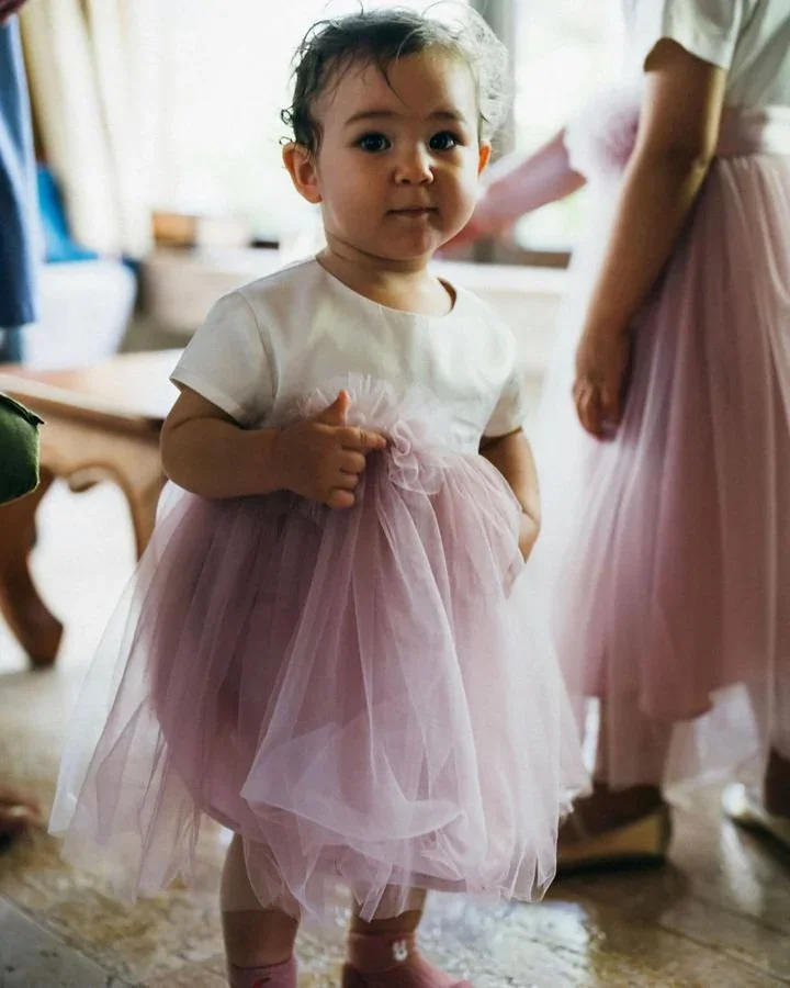 The bride's custom wedding dress photographed in detail