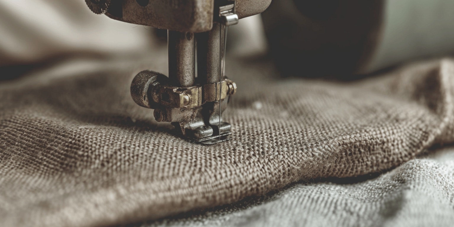 Fabric and tools at the LALEDA atelier