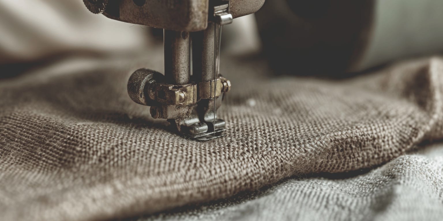 Fabric and tools at the LALEDA atelier