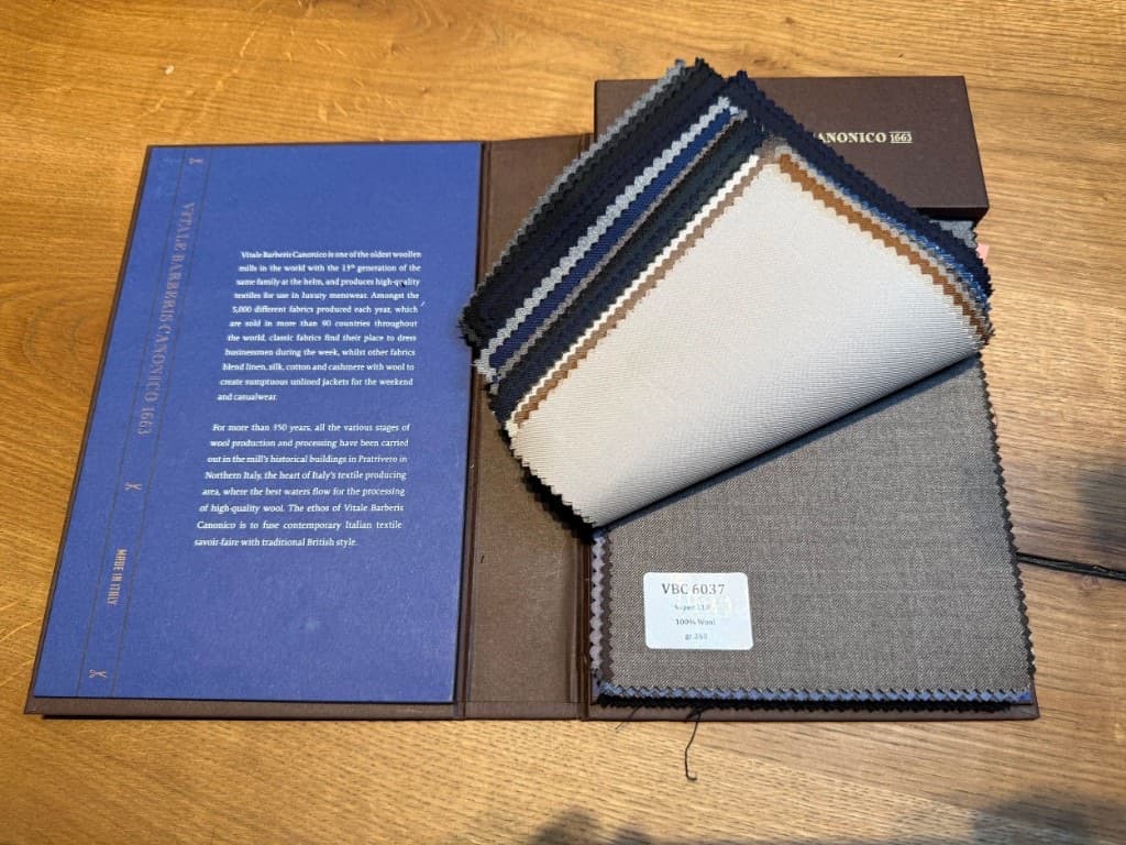 Vitale Barberis Canonico fabric swatch card